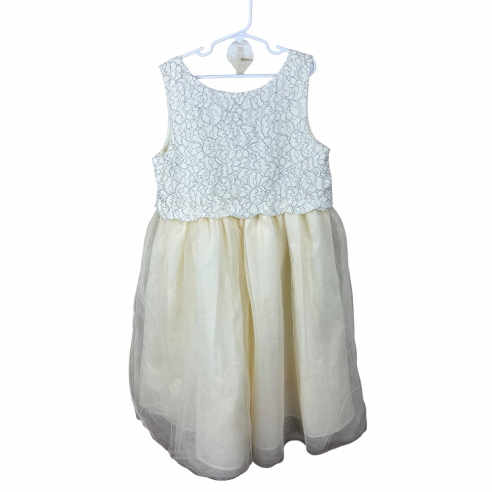 Janie and Jack Cream Lace Special Occasion Formal Dress - Picture 3 of 9